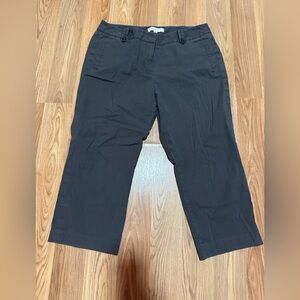 LOFT Curvy Charcoal Pin Stripe Chinos